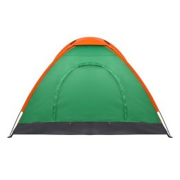 2-Person Waterproof Camping Dome Tent for Outdoor Hiking Survival Orange & Green