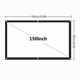 Portable Foldable Projector Screen 16:9 HD Outdoor Home Cinema Theater 3D Movie (size: 150 in)