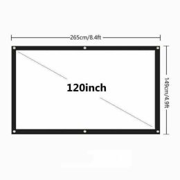 Portable Foldable Projector Screen 16:9 HD Outdoor Home Cinema Theater 3D Movie (size: 120 in)