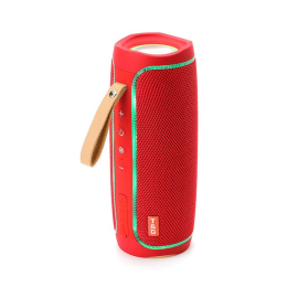 Bluetooth Speaker Wireless Waterproof Outdoor Stereo Bass USB/TF/FM Radio LOUD (Color: Red)