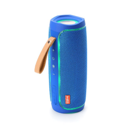 Bluetooth Speaker Wireless Waterproof Outdoor Stereo Bass USB/TF/FM Radio LOUD (Color: Blue)