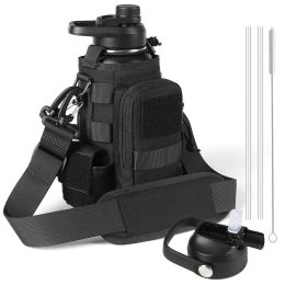 Tactical Water Bottle-32 Oz (Color: Black)